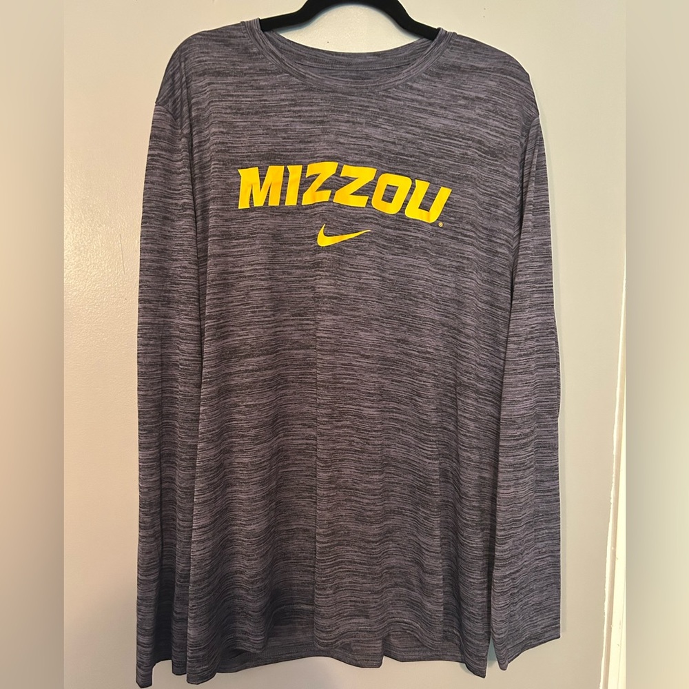Nike Mizzou Men's Gray Long Sleeve Shirt- XL